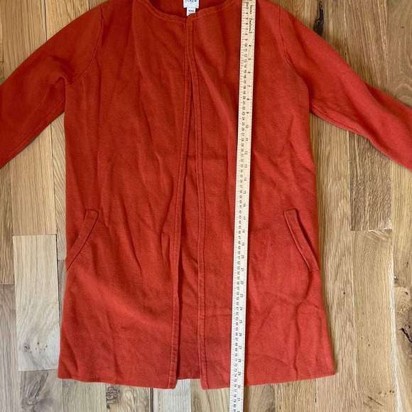 Women's J.CREW Orange Cardigan With‎ Pockets SZ XXS - Picture 2 of 4